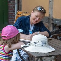 Eintrag ins Gästebuch des Tuppenhofs; Foto: (c) Klaus Stevens Kaarst
