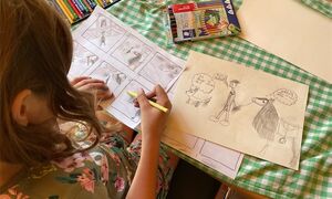 Kinder-Comic-Workshop „Tuppi Holzwurm 2.0“ für Kinder zw. 6 u. 12 Jahren; Bild: Christina Puth