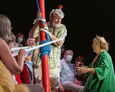 Clown Anatoli Akerman (rechts) mit Jürgen Rau; Foto: (c) by Klaus Stevens Kaarst