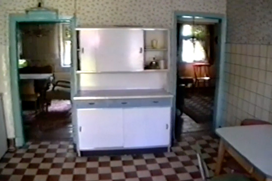 Die Küche im Jahr 1991 auf dem Tuppenhof
